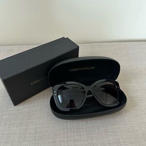 Christian Siriano Black Sunglasses